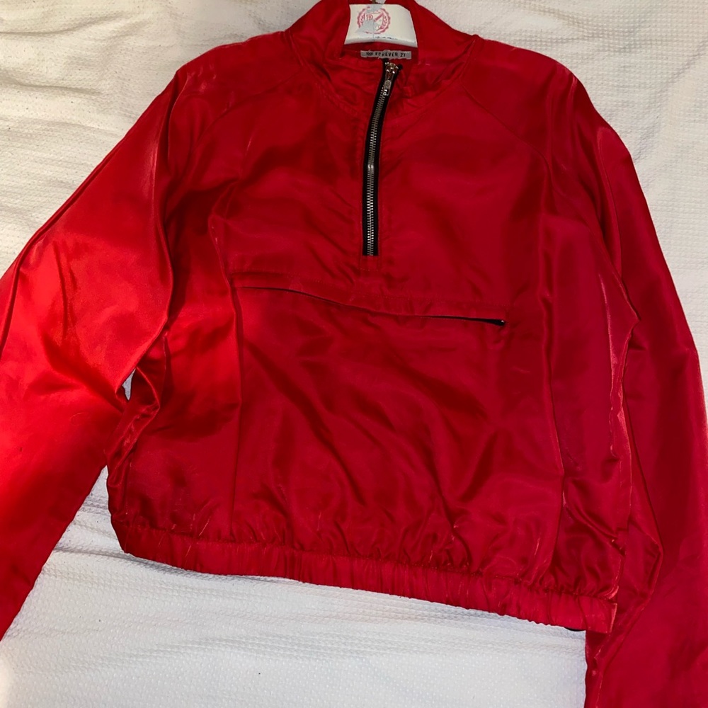 Red windbreaker from forever 21